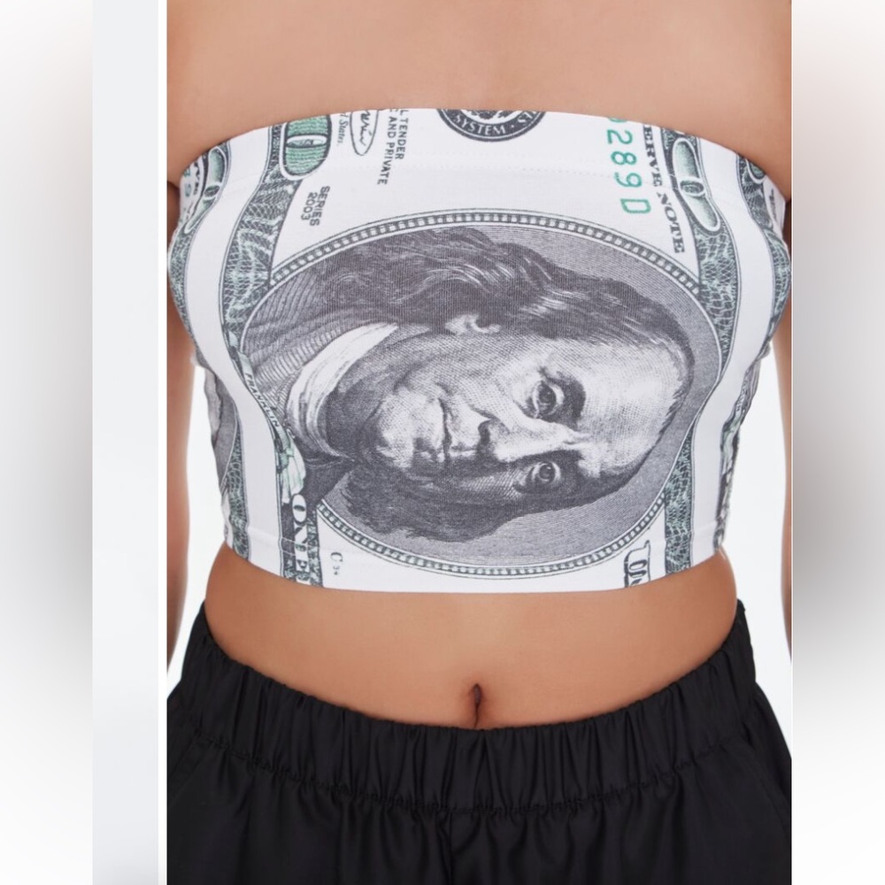 Money Graphic Tube Top
